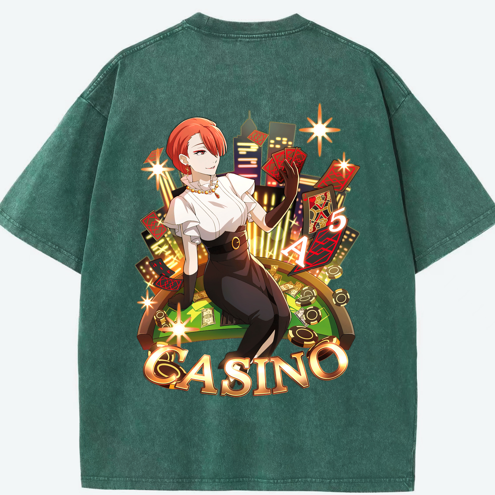 （画像用） 文豪ストレイドッグス Bungo Stray Dogs 綿100% ヴィンテージ風 半袖Tシャツ（背面プリント）